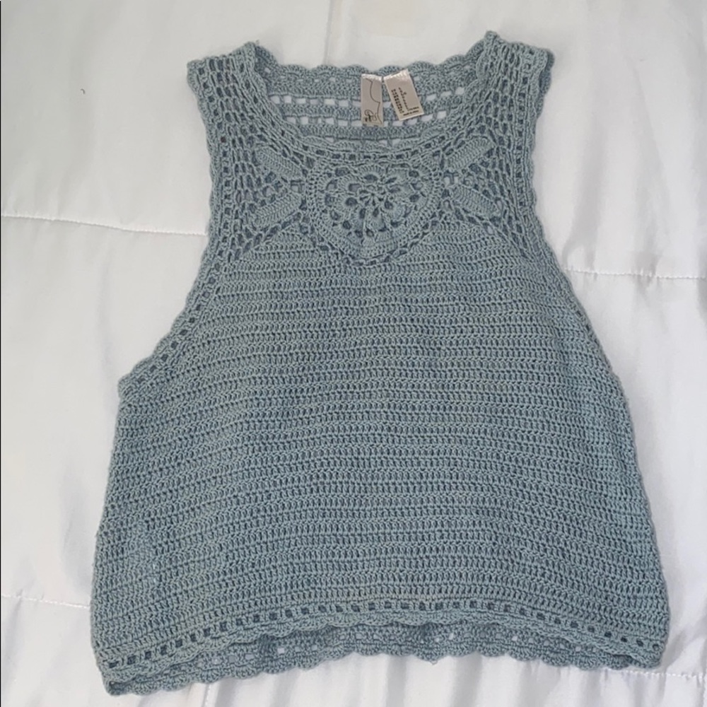 Knit green top